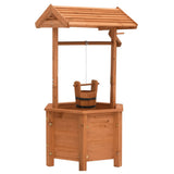 Garden Wishing Well Planter 40x40x84 cm Firwood 47238