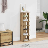 Shoe Cabinet Artisan Oak 28x27x102 cm Engineered Wood 856666
