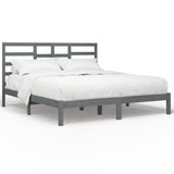 Bed Frame without Mattress Grey Solid Wood 200x200 cm 3105817