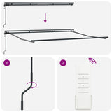 Retractable Awning Manual Cream 400 x 300 cm Fabric 3330494