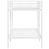 Bunk Bed without Mattress White 100x200 cm Steel 42000331