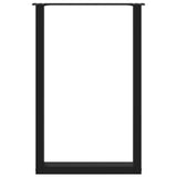 Bar Table Legs U-Shaped 2 pcs Black 60x cm Steel 4013224