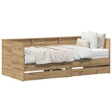 Daybed with Headboard Artisan Oak 90 x 190 cm Engineered Wood 3334003