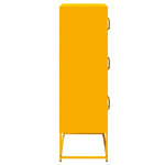 ZNTS Highboard Mustard Yellow 68x39x123 cm Steel 853353