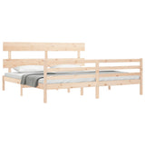 Bed Frame without Mattress 200x200 cm Solid Wood 3195111