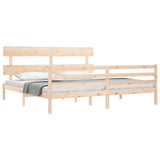 Bed Frame without Mattress Super King Size Solid Wood 3195106