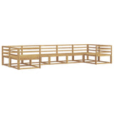 Outdoor Sofa Set 7 pcs White Solid Acacia Wood 3386953