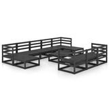 11 Piece Garden Lounge Set Solid Pinewood 3076118