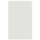 Bedside Cabinets 2 pcs White 34.5x39x62 cm Steel 841786