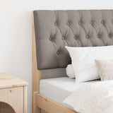 Upholstered Headboard Taupe 100 cm Solid Pine Wood 879357