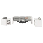 ZNTS 2 Piece Garden Lounge Set White Solid Wood Pine 3216901