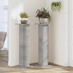 Plant Stands 2 pcs Concrete Grey 30x30x95 cm Engineered Wood 3307876