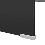 TV Stand/Monitor Riser Glass Black 120x30x13 cm 244141