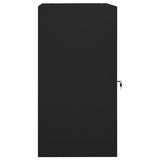 Saddle Cabinet Black Steel Medium Height-Adjustable Shelves 339605