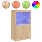 Sideboard with LED Lights Sonoma Oak 60.5x37x100 cm 836667