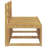 2 Piece Outdoor Middle Sofa Solid Acacia Wood White 901498