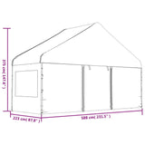 Gazebo with Roof White 15.61x5.88x3.75 m Polyethylene 3155499