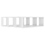 ZNTS Wall Cube Shelf 4 pcs High Gloss White 60x15x23 cm Engineered Wood 807152