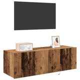 TV Wall Cabinet 2 pcs Old Wood 100 x 35 x 31 cm Engineered Wood 863110