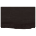 Bathroom Countertop Dark Brown 60x50x cm Treated Solid Wood 3156204