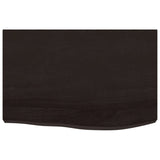 Bathroom Countertop Dark Brown 60x50x cm Treated Solid Wood 3156204