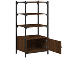 Bookcase 3-Tier Brown Oak 41x30x109.5 cm Engineered Wood 839002