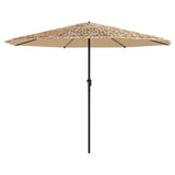Garden Parasol with Steel Pole Brown 324x324x247 cm 4005109