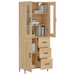 Highboard Sonoma Oak 69.5x34x180 cm Engineered Wood 3198660