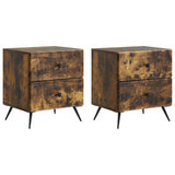 Bedside Cabinet 2 pcs Smoked Oak 43 x 34.5 x 47.5 cm 895456