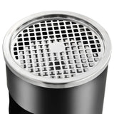 Ashtray Dustbin Hotel 30 L Steel Black 51088