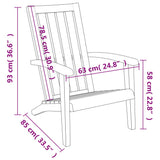 Garden Adirondack Chair Set of 2 Light brown Polypropylene 364168