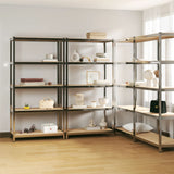 5-Layer Shelves 4 pcs Silver Steel&Engineered Wood 3154211