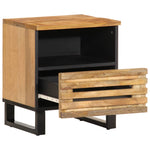 ZNTS Bedside Cabinets 2 pcs 40x33x46 cm Solid Wood Rough Mango 377467