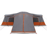 Tent 16-Person with Roof Grey and Orange 680 x 510 x 210 cm 42004007