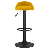 Bar Stools 2 pcs Yellow Velvet 333608