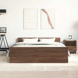 Bed Frame without Mattress Brown Oak 120x200 cm 3203746