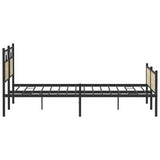 Metal Bed Frame without Mattress Sonoma Oak 180x200 cm Super King 3325125