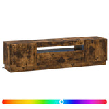 LED TV Cabinet Smoked Oak Engineered Wood 897790
