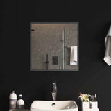 LED Bathroom Mirror Transparent 50 x 50 cm Tempered Glass 42045808