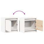 ZNTS Bedside Cabinets 2 pcs White 40x30.5x40 cm Solid Pinewood 808116