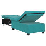 Sofa Bed Turquoise 194 x 67 x 82 cm Velvet 42008603