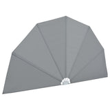 Collapsible Terrace Side Awning Grey 200 cm 44576