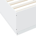 ZNTS Bed Frame with LED without Mattress White 100x200 cm 3209625