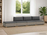 4 pcs Rattan Lounge Set with Cushions GENDT Natural Rattan 3429875