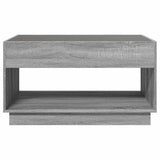 Coffee Table with Infinity LED Grey Sonoma 90x50x50 cm 847670