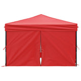Folding Party Tent with Sidewalls Red 3x3 m 93527