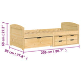 Day Bed with 5 Drawers without Mattress "IRUN" 90x200 cm 3185211