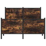 Metal Bed Frame without Mattress Smoked Oak 120x200 cm 4007683