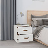 Bedside Cabinet White 40x34x45 cm Solid Wood Pine 818327