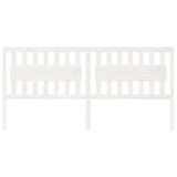 Bed Headboard White 205.5x4x100 cm Solid Wood Pine 818591
